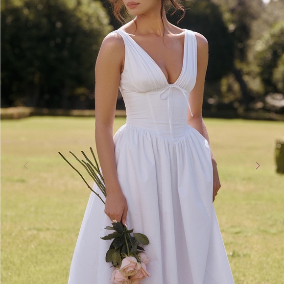 House of CB White emmelina corset dress